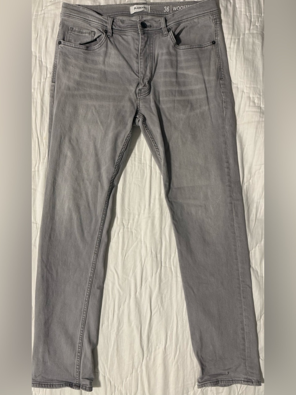 BLANKNYC Wooster Gray Stretch Jeans Men’s 36 Slim Straight Denim 30.5 Inseam
